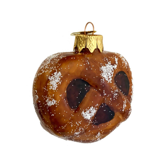 Pretzel Twist Glass Christmas Ornament ~ Germany ~ 2-1/4" tall