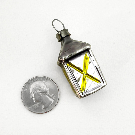 Petite Lantern Blown Glass Ornament ~ Germany ~ 1-1/2" tall