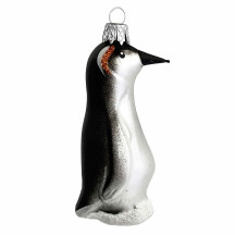 Penguin Blown Glass Ornament ~ Czech Republic ~ 3-3/8" tall