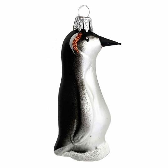 Penguin Blown Glass Ornament ~ Czech Republic ~ 3-3/8" tall