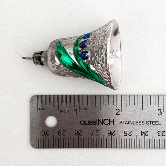 Lily of the Valley Bell Blown Glass Ornament ~ Germany ~ 2" tall