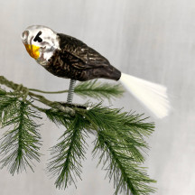Petite Eagle on Clip Blown Glass Ornament ~ Germany ~ 1-1/4" long
