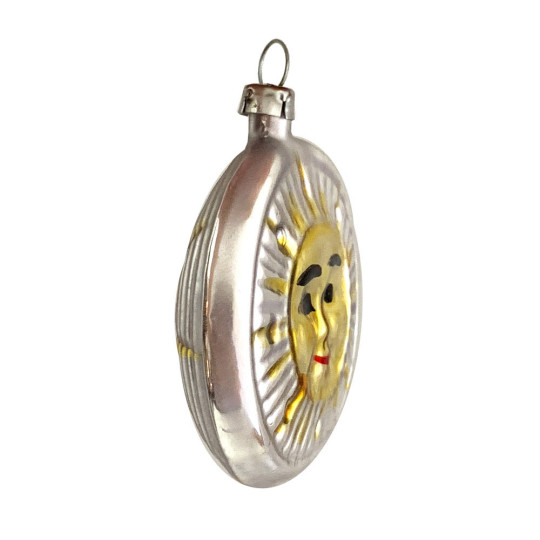 Radiant Sun Blown Glass Ornament ~ Germany ~ 2" across