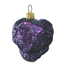 Blown Glass Cabbage Ornament ~ Poland
