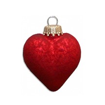 Red Blown Glass Heart Ornament ~ Germany