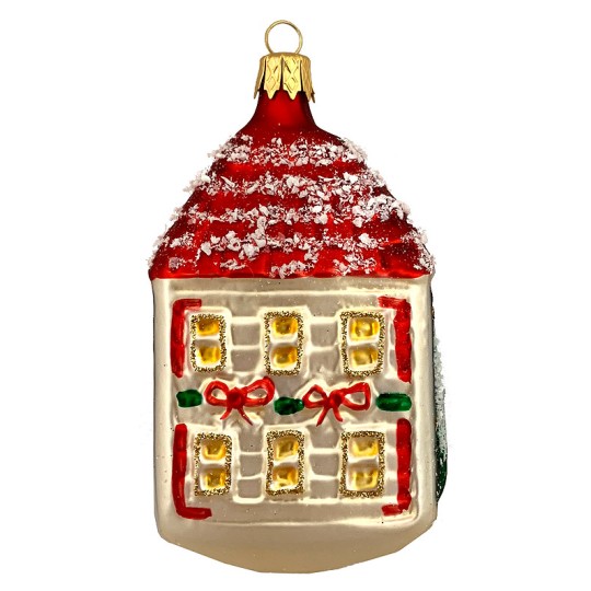 Festive House Christmas Ornament ~ Czech Republic ~ 3-5/8" tall