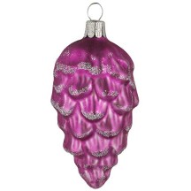 Matte Magenta Pine Cone with Open Scales ~ Czech Republic ~ 3-1/2" long