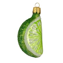 Sugared Lime Slice Ornament ~ Czech Republic ~ 2-1/2" long