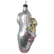 Cat in Shoe Blown Glass Ornament ~ Germany ~ 3-1/2" tall