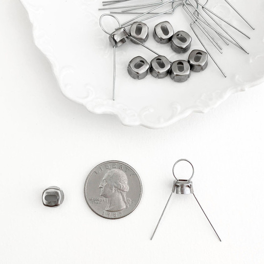 50x Metal Christmas Ornament Replacement Caps – Removable Hangers For Baubles