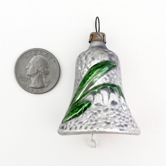 Lily of the Valley Bell Blown Glass Ornament ~ Germany ~ 2" tall