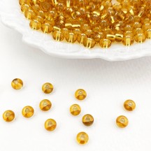100 Amber Glass Spacer Beads ~ Czech Republic