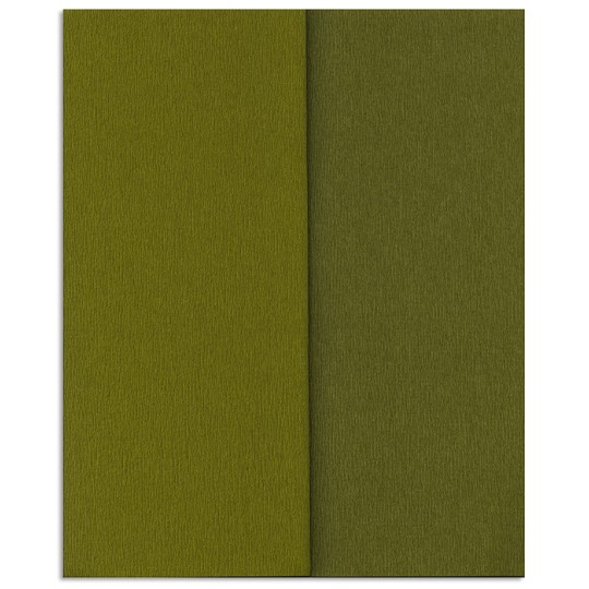 Gloria Doublette Double Sided Crepe Paper for Flower Making Made in Germany  Olive and Moss Green 3343 