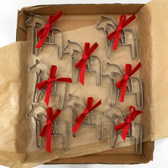 Dala Horse Cookie Cutter Set ~ Sweden ~ 3-5/8" tall and 1-3/4" tall