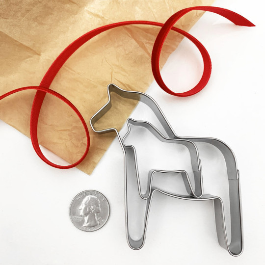 Dala Horse Cookie Cutter Set ~ Sweden ~ 3-5/8" tall and 1-3/4" tall