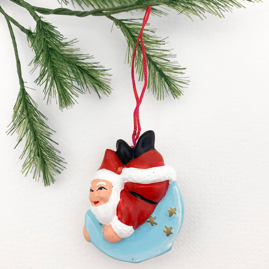 Tomte Gnomes Handpainted Folkloric Pottery Ornaments ~ Sweden ~ Set of 4