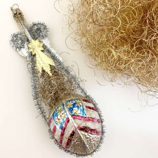 Silver Curly Lametta Angel Hair Decohaar ~ Germany