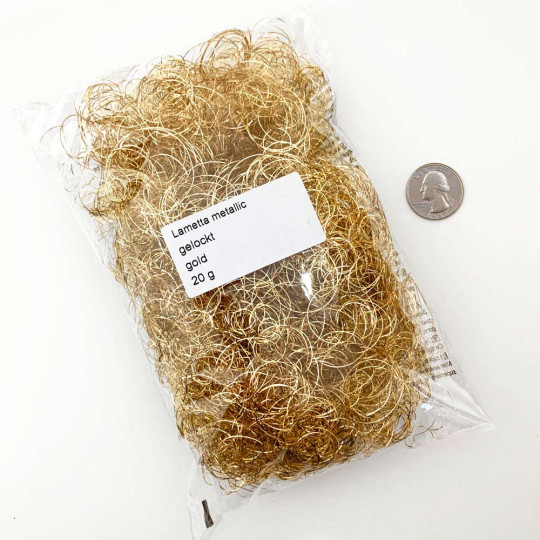 Gold Curly Lametta Angel Hair Decohaar ~ Germany