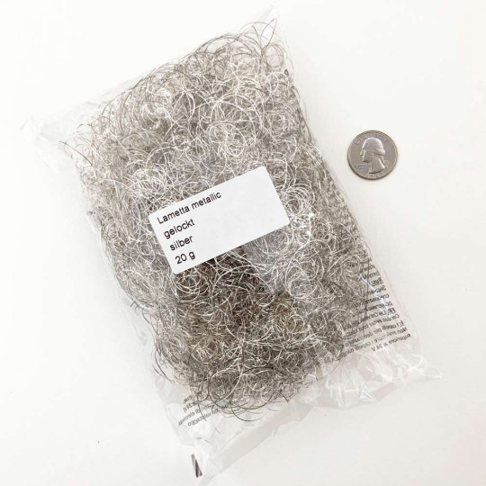 Silver Curly Lametta Angel Hair Decohaar ~ Germany