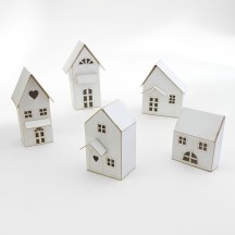 Miniature Paper Houses ~ DIY Putz House Village ~ Italy