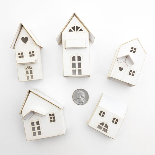 Miniature Paper Houses ~ DIY Putz House Village ~ Italy