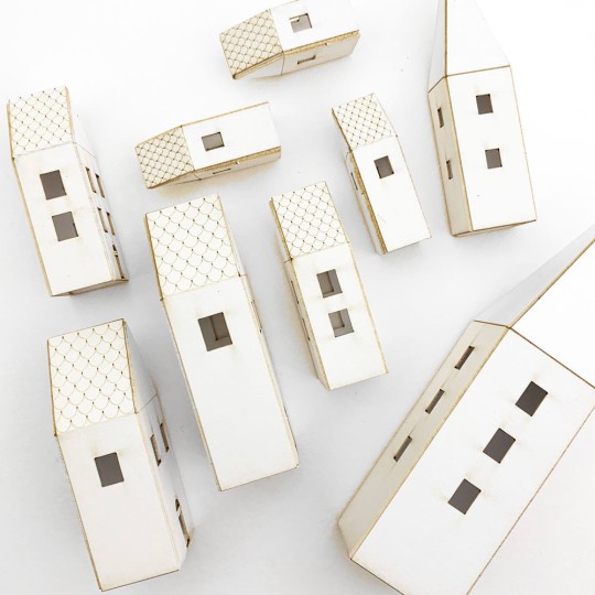 Miniature Paper House Italian Villagio ~ DIY Putz House Village ~ Italy