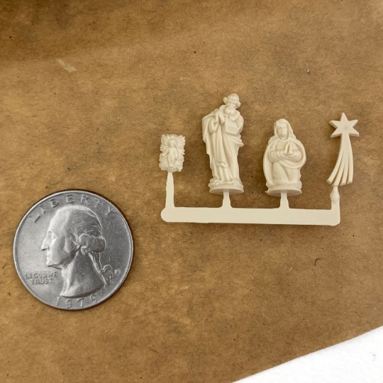 Tiniest Miniature Plastic Nativity Scene ~ Germany ~ Joseph 3/4" tall