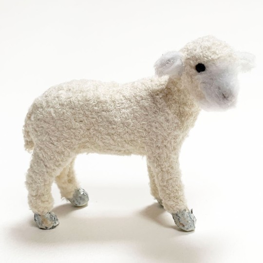 Flocked Lambs ~ Set of 6 Sheep Figures