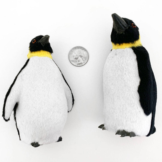 Flocked Penguins ~ Set of 2 Penguins Figures