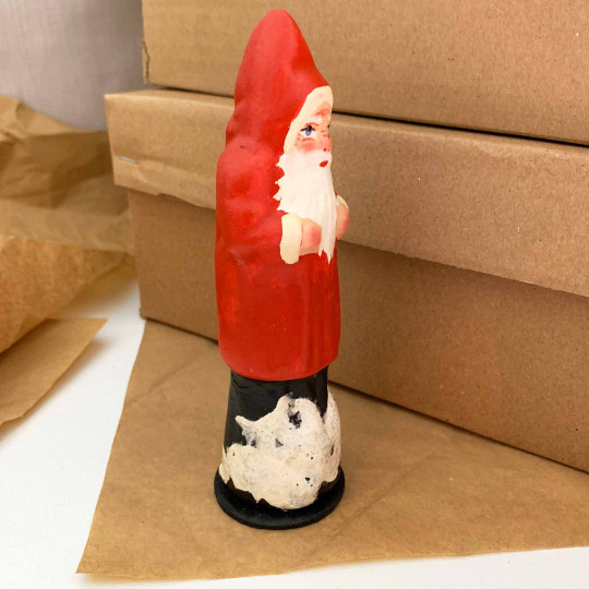 Belsnickle Santa Papier Mache Candy Container ~ Germany ~ 6-1/4" tall