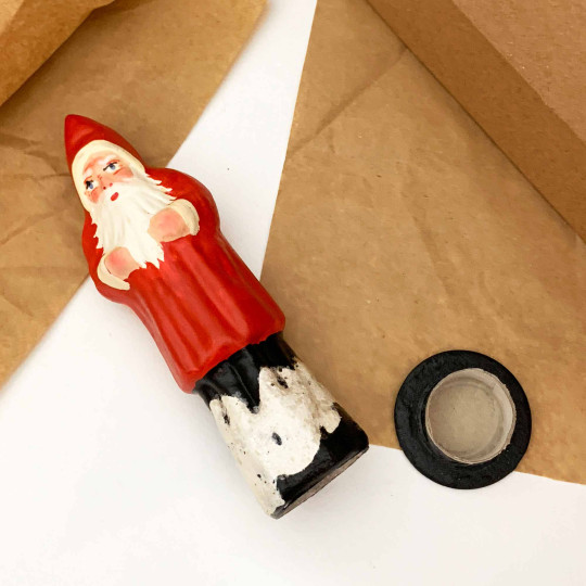Belsnickle Santa Papier Mache Candy Container ~ Germany ~ 6-1/4" tall