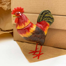 Rooster Papier Mache Candy Container ~ Germany ~ 5-1/2" tall