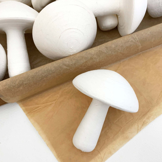 1 Extra Large Spun Cotton Classic Mushroom 3-1/4" ~ Czech Republic