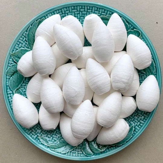 5 Spun Cotton Light Bulbs, Lemons or Turnips 1-3/4" for Vintage Crafts