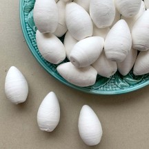 5 Spun Cotton Light Bulbs, Lemons or Turnips 1-3/4" for Vintage Crafts