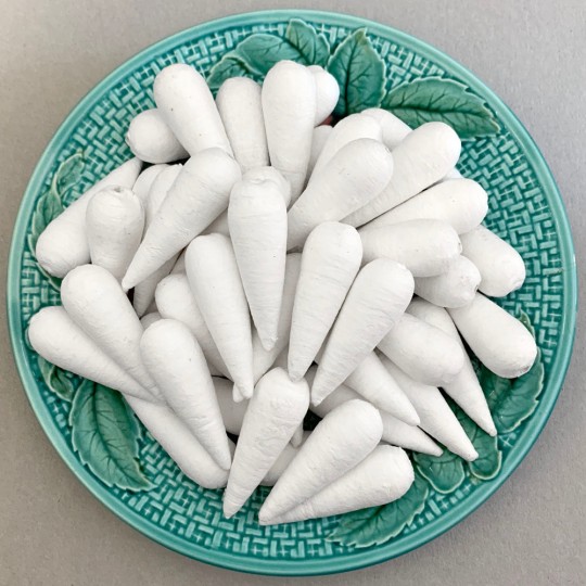 5 Spun Cotton Icicles or Carrots ~ 2"