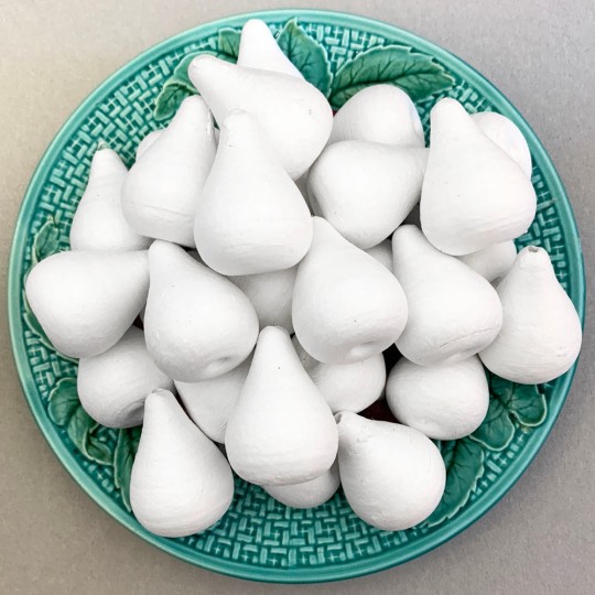 5 Spun Cotton Fruit Craft Shapes ~ Pears ~ 1-3/4"