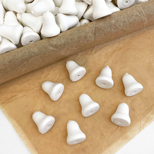 8 Spun Cotton Miniature Bells ~ 19mm