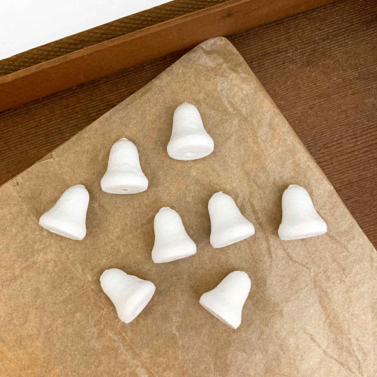 8 Spun Cotton Miniature Bells ~ 19mm