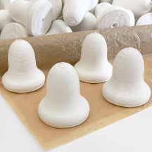4 Spun Cotton Bells ~ 43mm