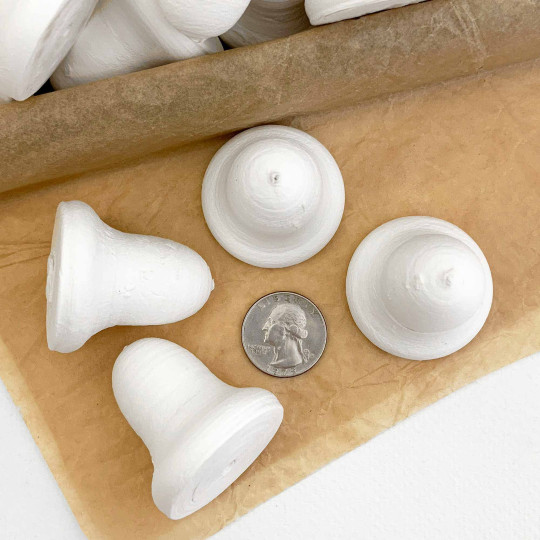 4 Spun Cotton Bells ~ 43mm