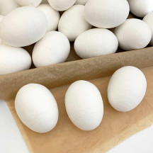 3 Large Spun Cotton Eggs  for Easter Crafts ~ 58mm