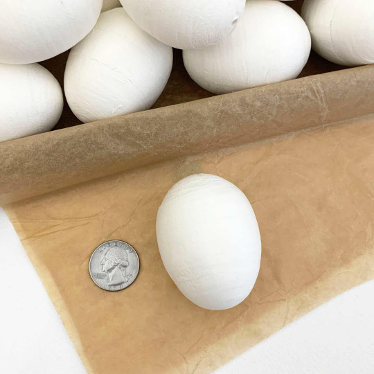 3 Large Spun Cotton Eggs  for Easter Crafts ~ 58mm