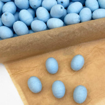12 Spun Cotton Blue Eggs or Berries ~ 21mm