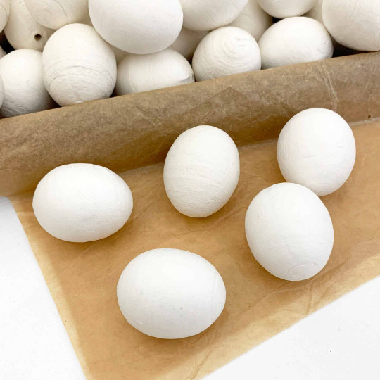 6 Spun Cotton Eggs for Easter Crafts ~ 40mm