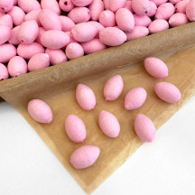 10 Light Pink Spun Cotton Elf Feet, Flower Buds or Rose Hips ~ 20mm