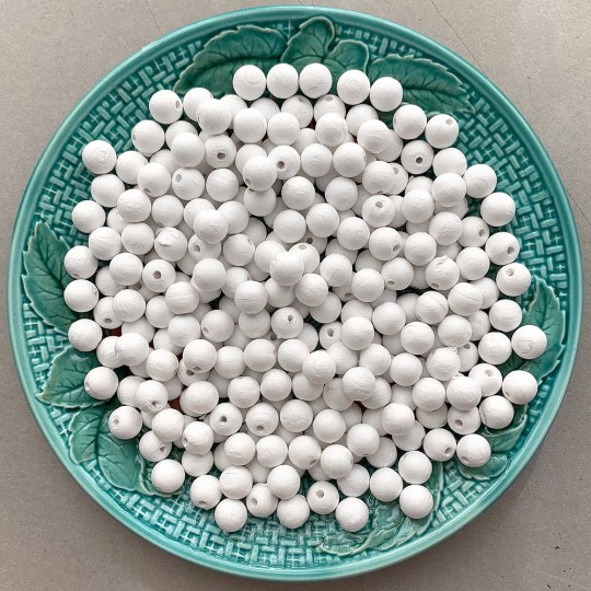 12 Small Round Spun Cotton Balls ~ 7/16" ~ 11 mm