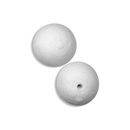 4 Large Round Spun Cotton Balls ~ 1-3/8" ~ 36 mm