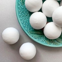 3 Large Round Spun Cotton Ball or Snowball  1-1/2" ~ 40 mm