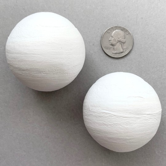 2 XL Round Spun Cotton Ball or Snowball  2" ~ 50 mm